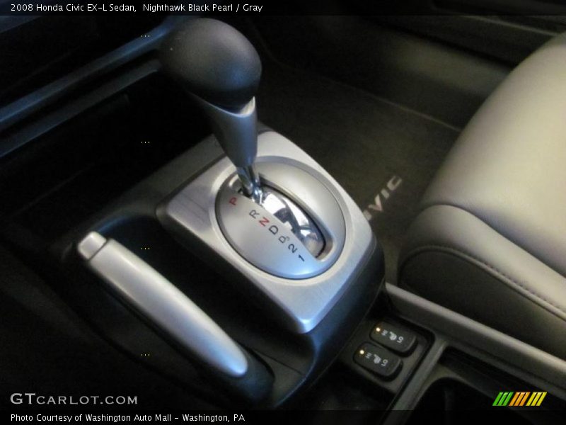Nighthawk Black Pearl / Gray 2008 Honda Civic EX-L Sedan