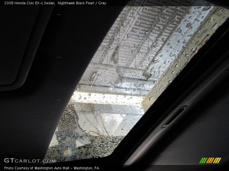 Nighthawk Black Pearl / Gray 2008 Honda Civic EX-L Sedan