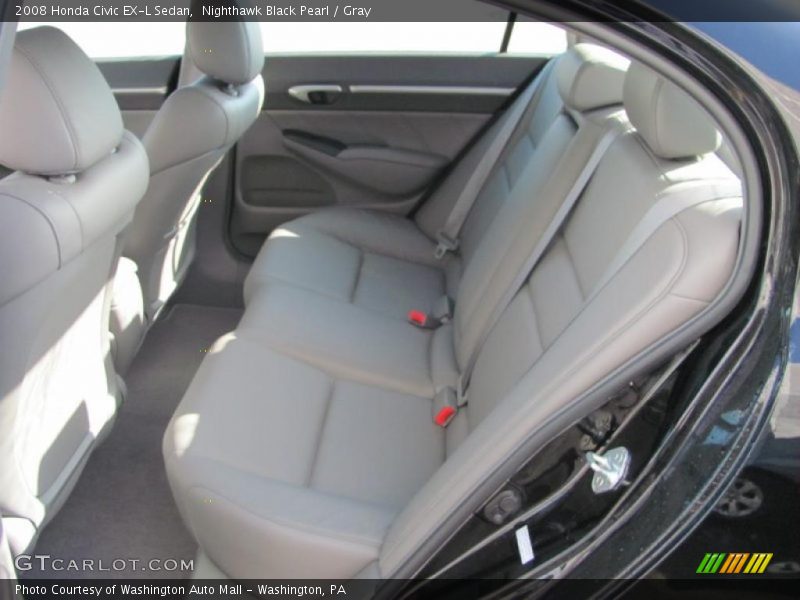 Nighthawk Black Pearl / Gray 2008 Honda Civic EX-L Sedan