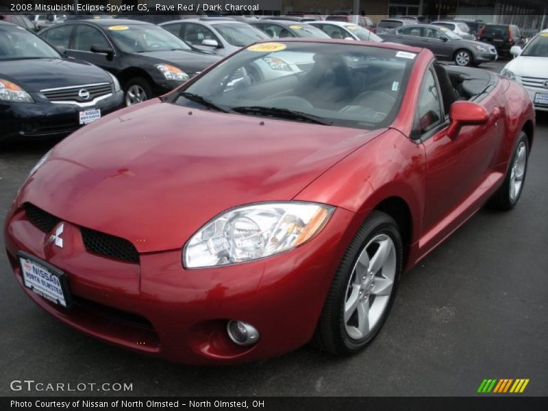 Rave Red / Dark Charcoal 2008 Mitsubishi Eclipse Spyder GS