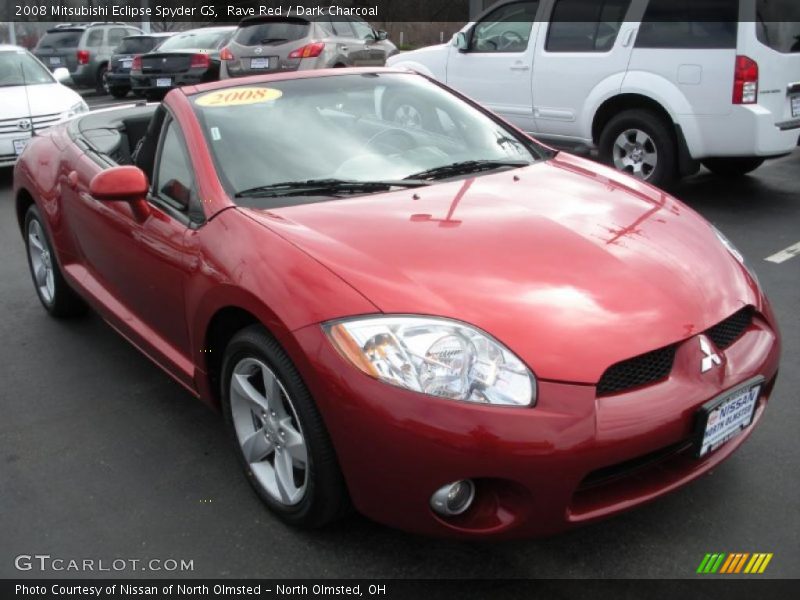 Rave Red / Dark Charcoal 2008 Mitsubishi Eclipse Spyder GS