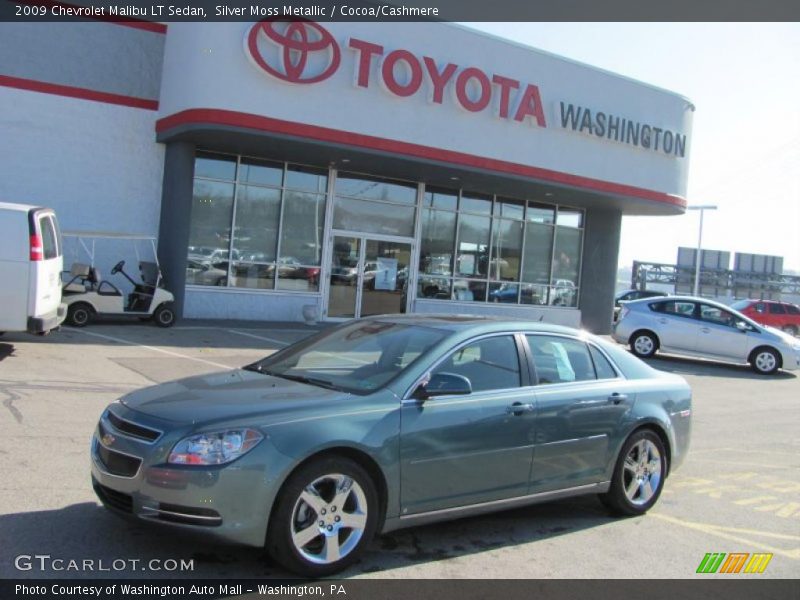 Silver Moss Metallic / Cocoa/Cashmere 2009 Chevrolet Malibu LT Sedan