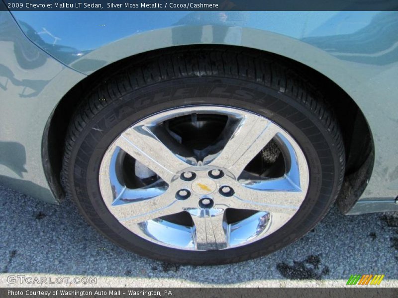 Silver Moss Metallic / Cocoa/Cashmere 2009 Chevrolet Malibu LT Sedan