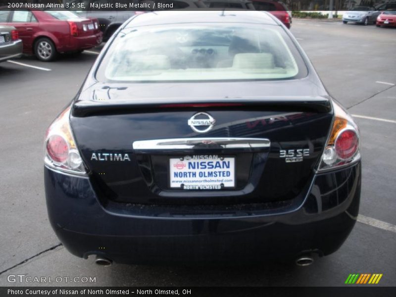 Majestic Blue Metallic / Blond 2007 Nissan Altima 3.5 SE