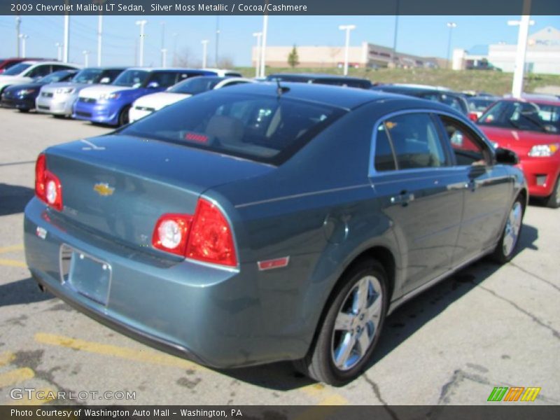 Silver Moss Metallic / Cocoa/Cashmere 2009 Chevrolet Malibu LT Sedan