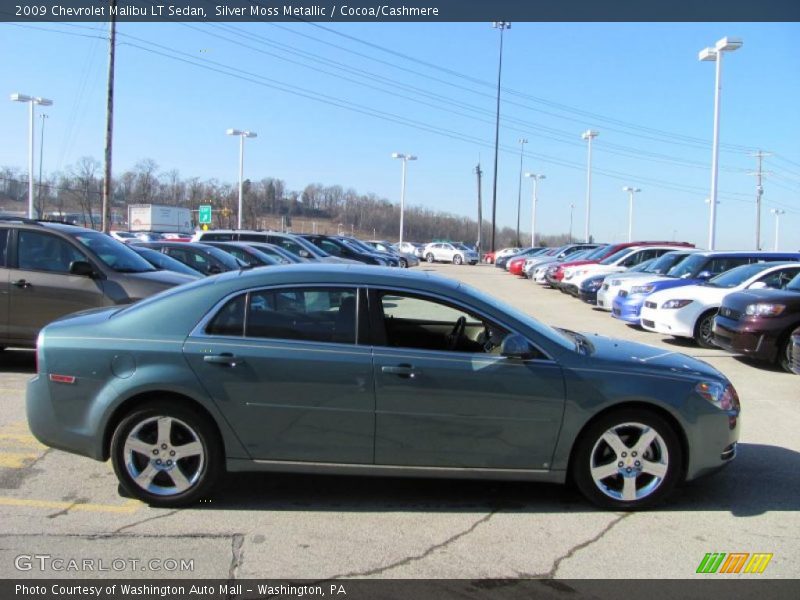 Silver Moss Metallic / Cocoa/Cashmere 2009 Chevrolet Malibu LT Sedan