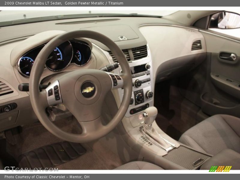 Golden Pewter Metallic / Titanium 2009 Chevrolet Malibu LT Sedan