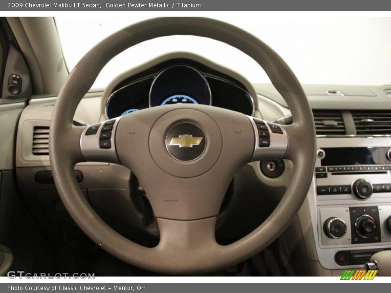 Golden Pewter Metallic / Titanium 2009 Chevrolet Malibu LT Sedan