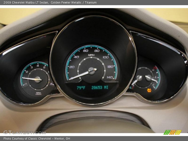Golden Pewter Metallic / Titanium 2009 Chevrolet Malibu LT Sedan