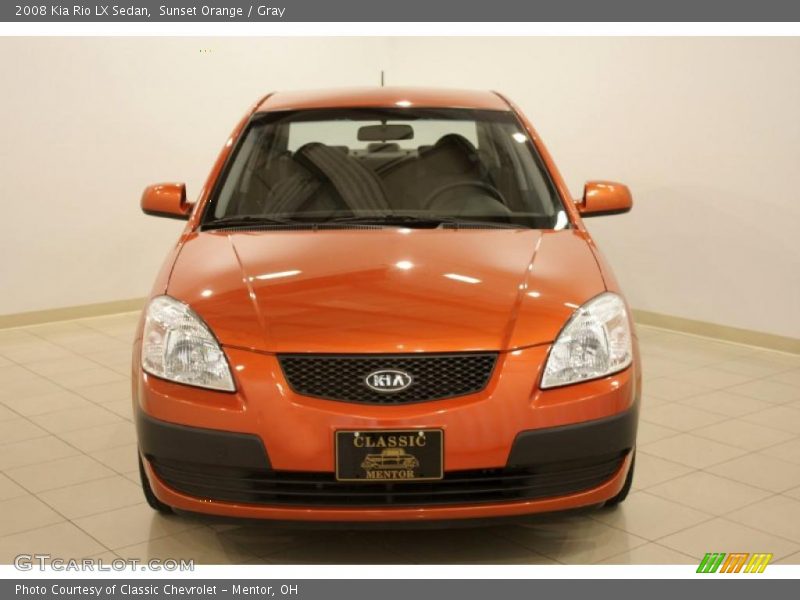 Sunset Orange / Gray 2008 Kia Rio LX Sedan
