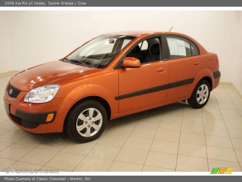 Sunset Orange / Gray 2008 Kia Rio LX Sedan