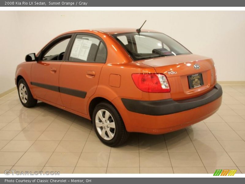 Sunset Orange / Gray 2008 Kia Rio LX Sedan