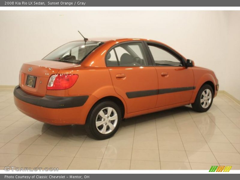 Sunset Orange / Gray 2008 Kia Rio LX Sedan