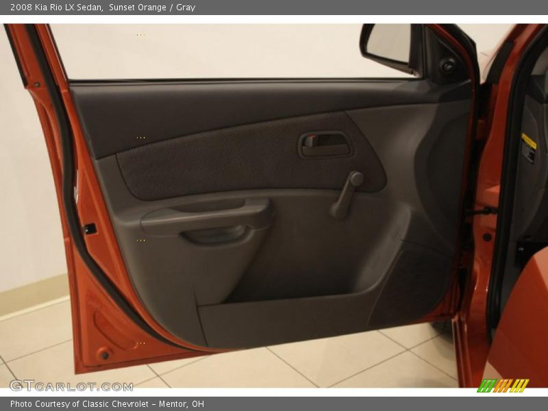 Sunset Orange / Gray 2008 Kia Rio LX Sedan