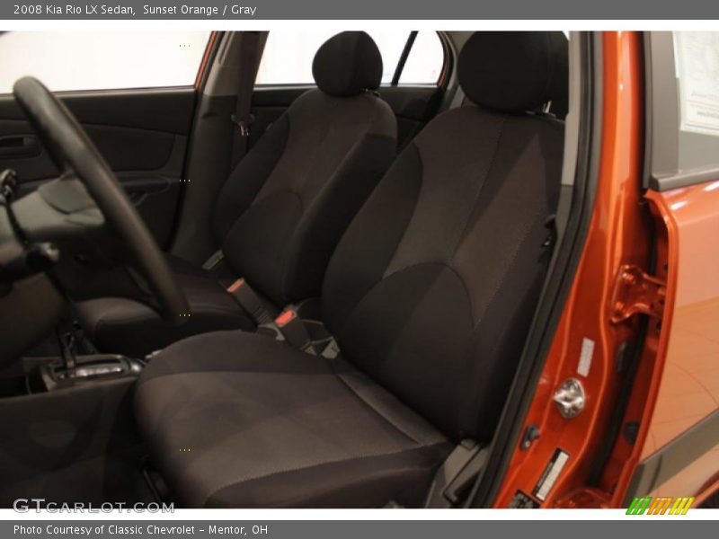 Sunset Orange / Gray 2008 Kia Rio LX Sedan