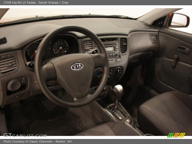 Sunset Orange / Gray 2008 Kia Rio LX Sedan