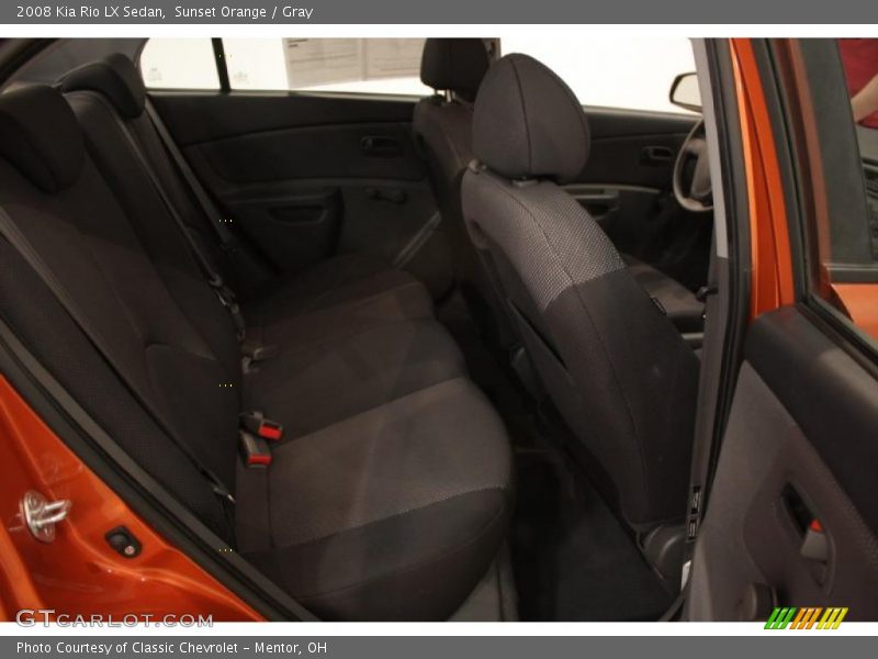 Sunset Orange / Gray 2008 Kia Rio LX Sedan