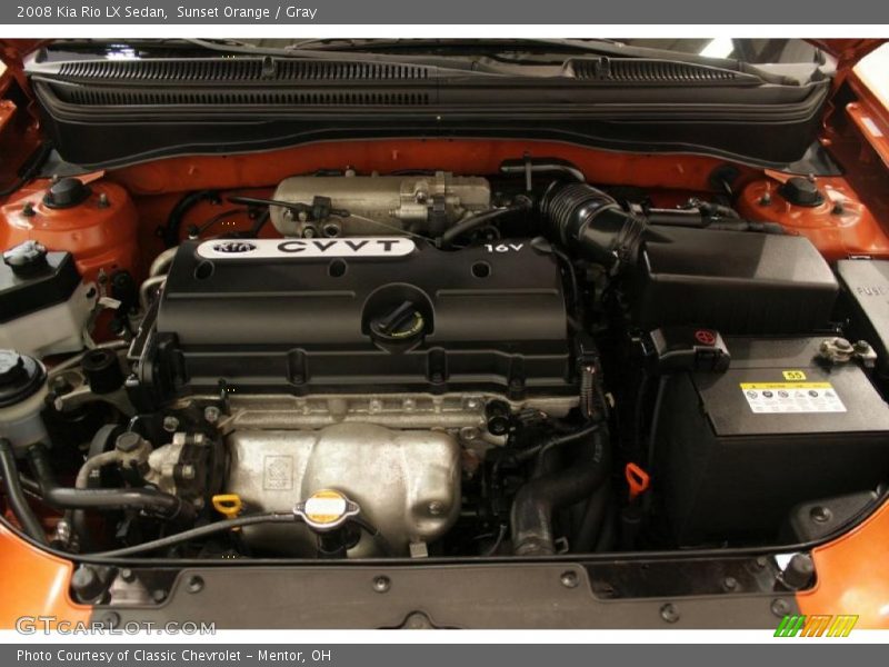 Sunset Orange / Gray 2008 Kia Rio LX Sedan
