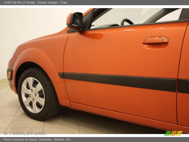 Sunset Orange / Gray 2008 Kia Rio LX Sedan