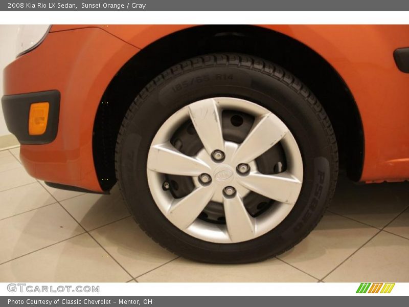 Sunset Orange / Gray 2008 Kia Rio LX Sedan