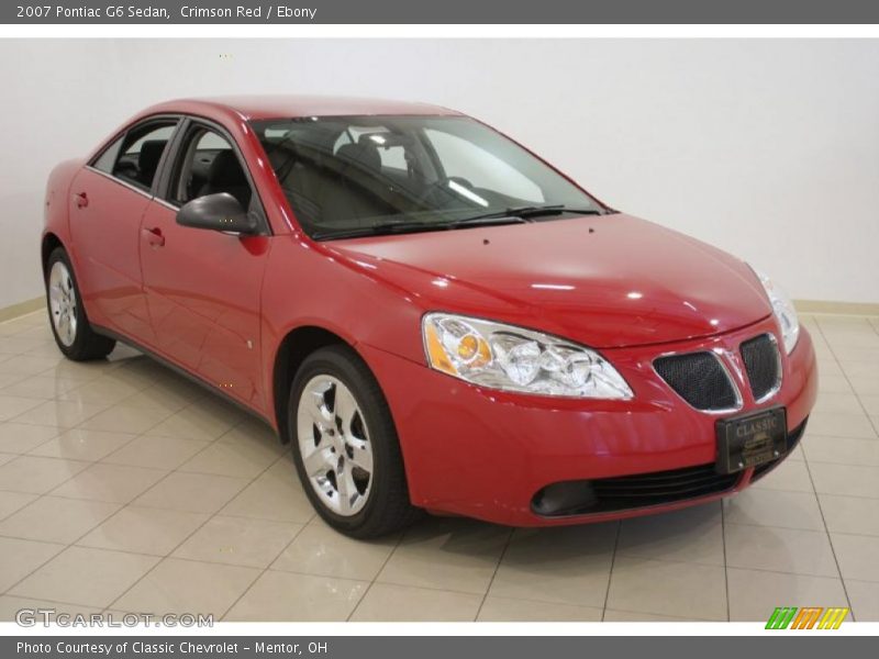 Crimson Red / Ebony 2007 Pontiac G6 Sedan