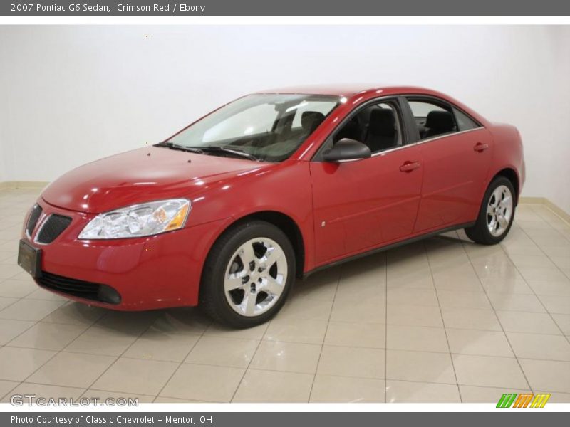 Crimson Red / Ebony 2007 Pontiac G6 Sedan