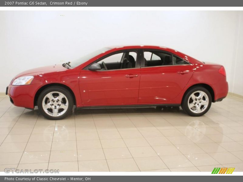 Crimson Red / Ebony 2007 Pontiac G6 Sedan