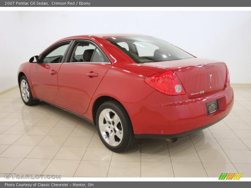 Crimson Red / Ebony 2007 Pontiac G6 Sedan