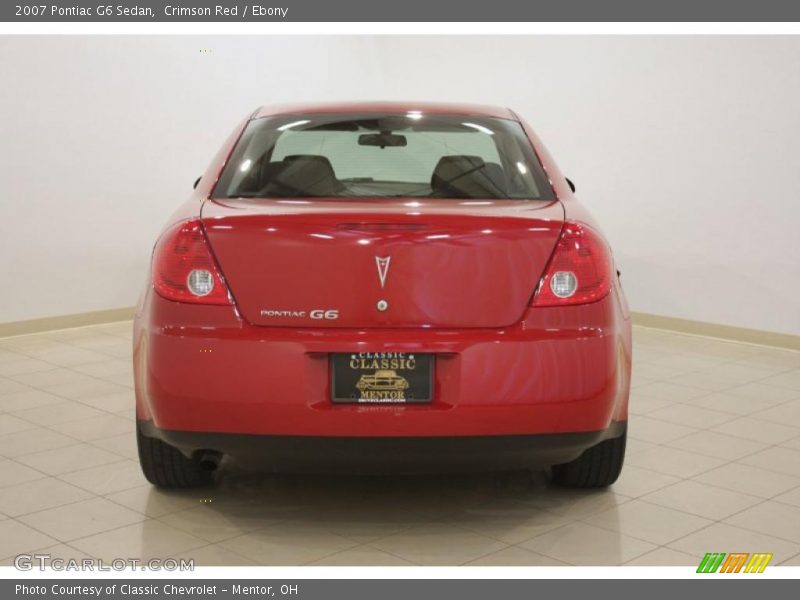 Crimson Red / Ebony 2007 Pontiac G6 Sedan