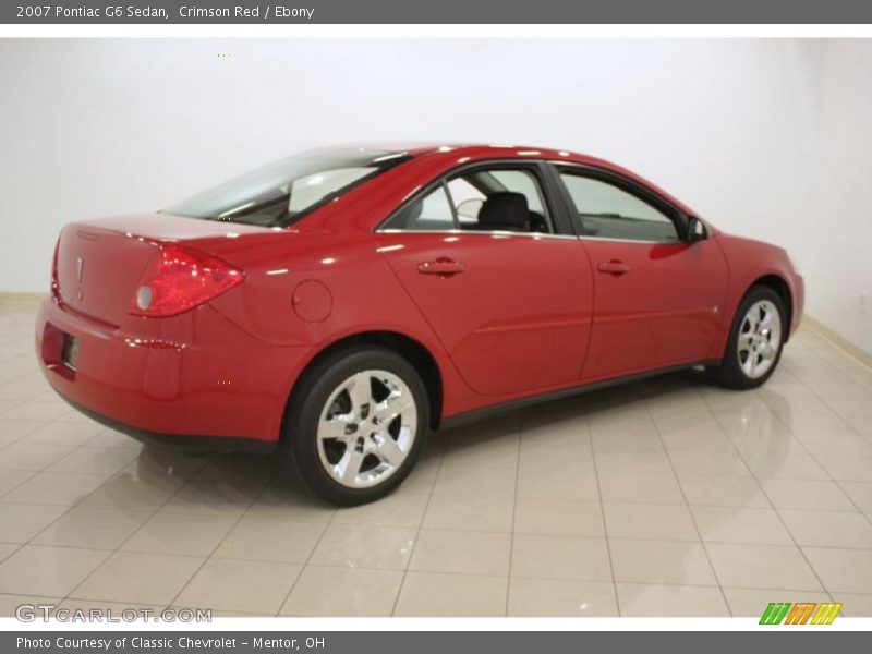 Crimson Red / Ebony 2007 Pontiac G6 Sedan