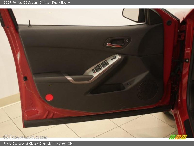 Crimson Red / Ebony 2007 Pontiac G6 Sedan