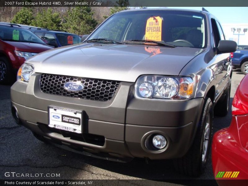Silver Metallic / Gray 2007 Ford Escape Hybrid 4WD