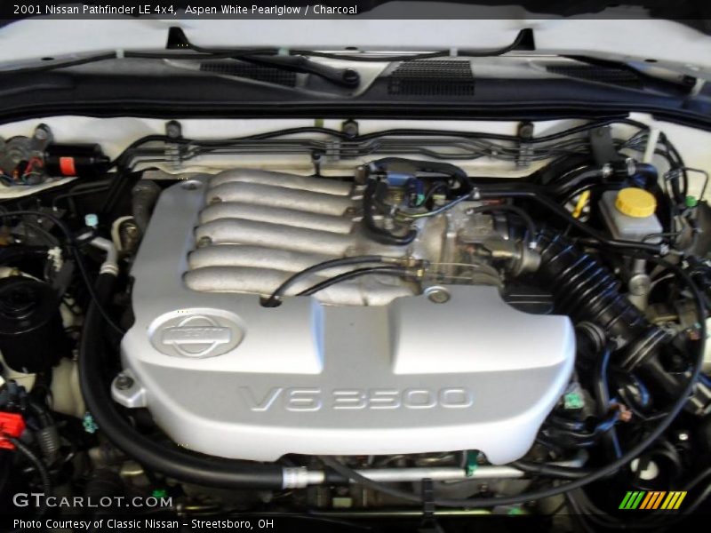 Aspen White Pearlglow / Charcoal 2001 Nissan Pathfinder LE 4x4