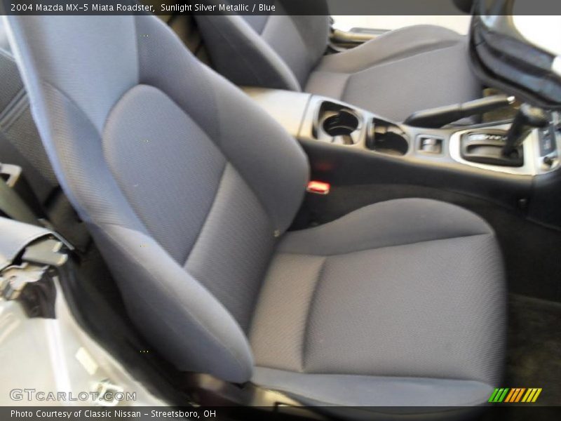 Sunlight Silver Metallic / Blue 2004 Mazda MX-5 Miata Roadster