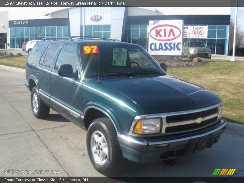 Fairway Green Metallic / Dark Pewter 1997 Chevrolet Blazer LS 4x4