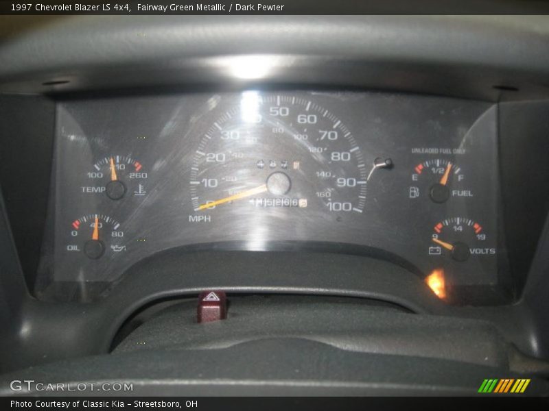 Fairway Green Metallic / Dark Pewter 1997 Chevrolet Blazer LS 4x4