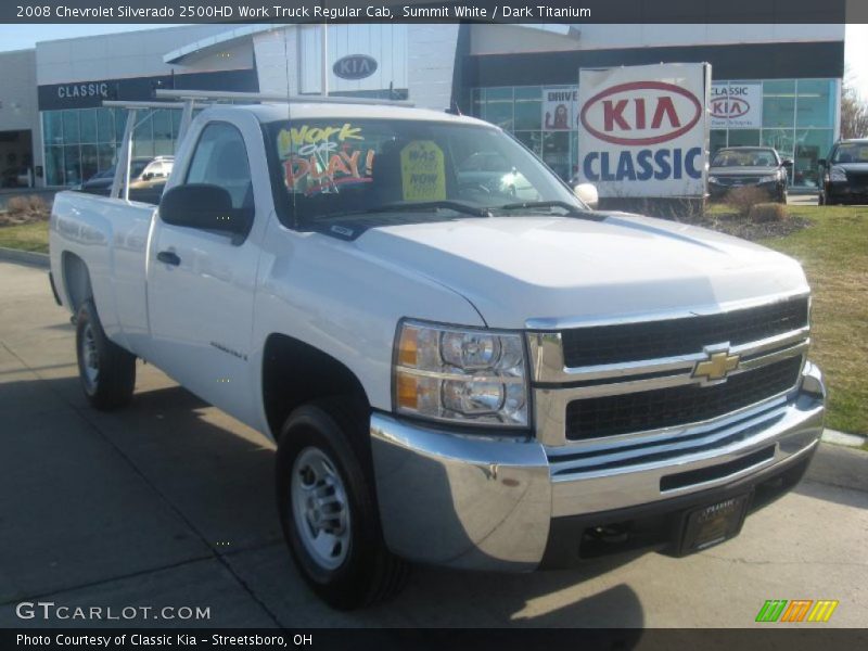 Summit White / Dark Titanium 2008 Chevrolet Silverado 2500HD Work Truck Regular Cab
