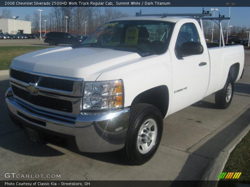 Summit White / Dark Titanium 2008 Chevrolet Silverado 2500HD Work Truck Regular Cab