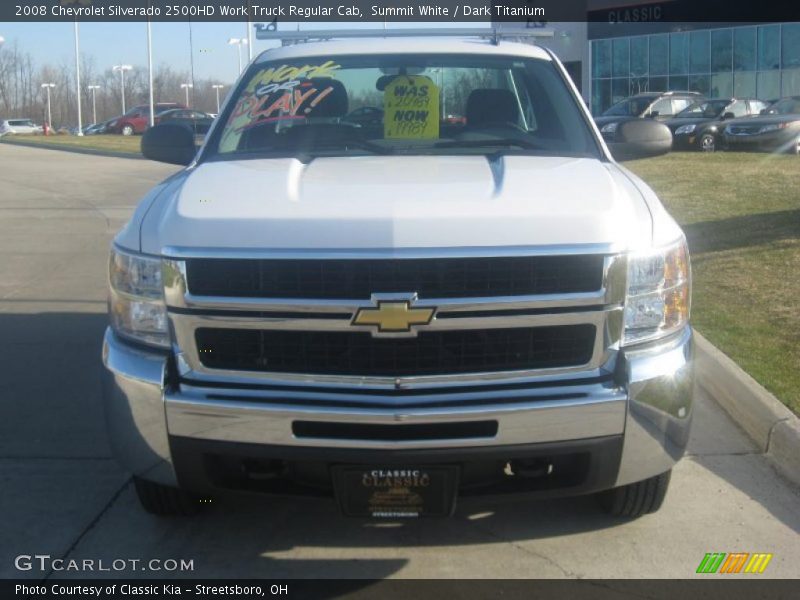 Summit White / Dark Titanium 2008 Chevrolet Silverado 2500HD Work Truck Regular Cab