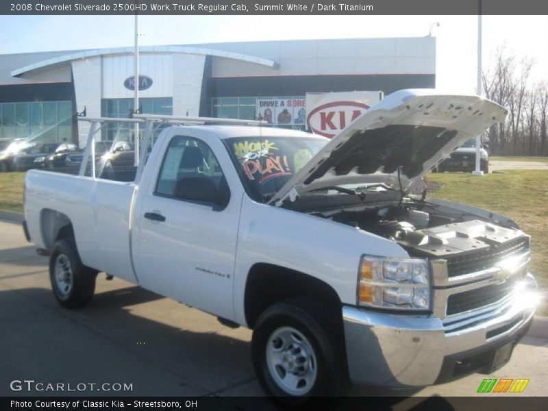 Summit White / Dark Titanium 2008 Chevrolet Silverado 2500HD Work Truck Regular Cab
