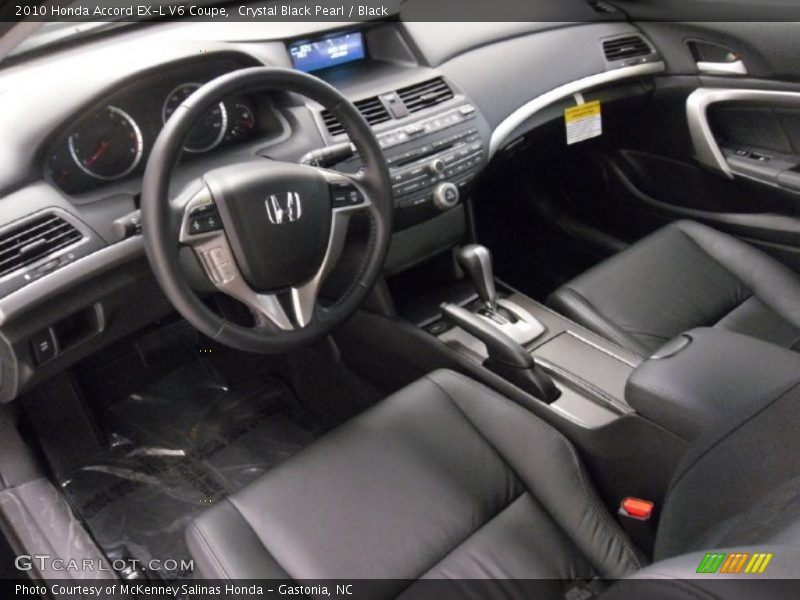 Crystal Black Pearl / Black 2010 Honda Accord EX-L V6 Coupe