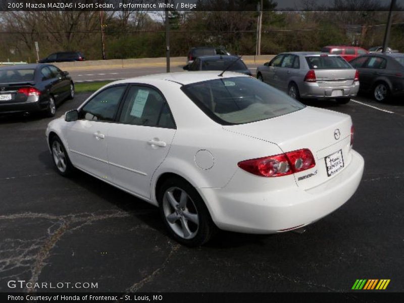 Performance White / Beige 2005 Mazda MAZDA6 i Sport Sedan