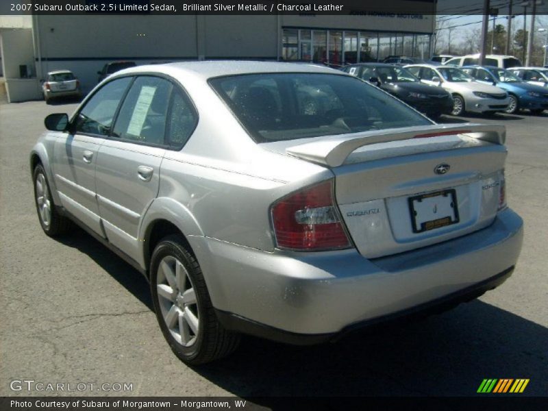 Brilliant Silver Metallic / Charcoal Leather 2007 Subaru Outback 2.5i Limited Sedan