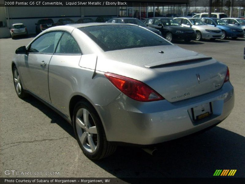 Liquid Silver Metallic / Ebony Black 2008 Pontiac G6 GT Convertible