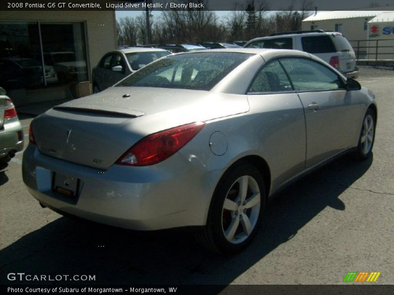 Liquid Silver Metallic / Ebony Black 2008 Pontiac G6 GT Convertible