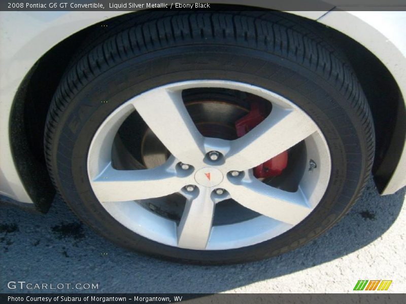 Liquid Silver Metallic / Ebony Black 2008 Pontiac G6 GT Convertible