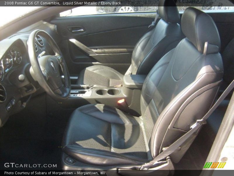 Liquid Silver Metallic / Ebony Black 2008 Pontiac G6 GT Convertible