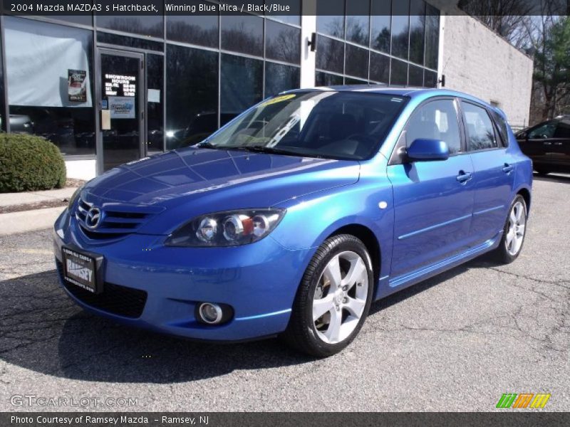 Winning Blue Mica / Black/Blue 2004 Mazda MAZDA3 s Hatchback