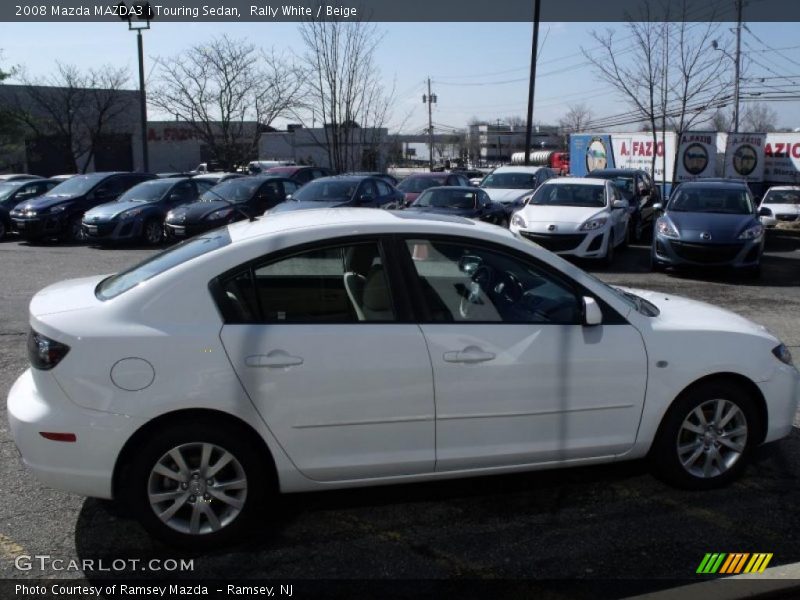 Rally White / Beige 2008 Mazda MAZDA3 i Touring Sedan