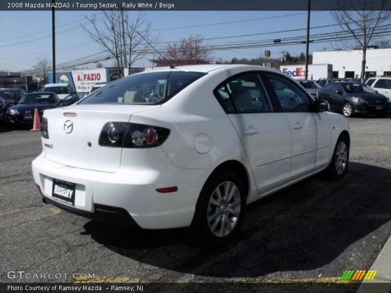 Rally White / Beige 2008 Mazda MAZDA3 i Touring Sedan